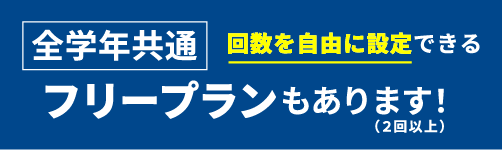 回数を自由に設定できるフリープランもあります
