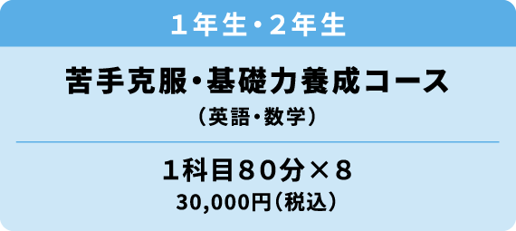 苦手克服・基礎力養成コース